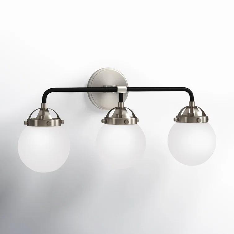 Generation Lighting Cafe 21.75-in 3 -Light Brushed Nickel Modern/contemporary Vanity light