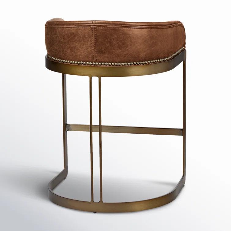 Bradley Genuine Leather Bar & Counter Stool