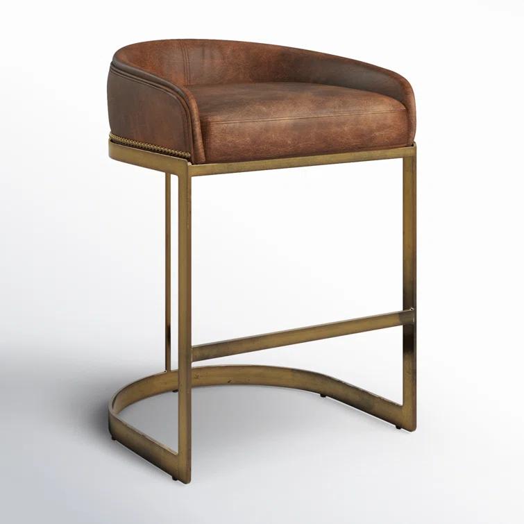 Bradley Genuine Leather Bar & Counter Stool