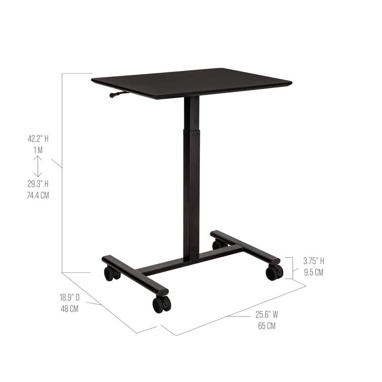 airLIFT® 25.6" Adjustable Height Mobile Rolling Laptop Cart Desk