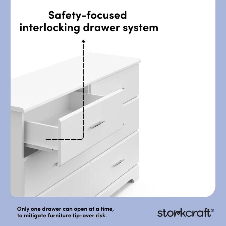 Brookside 6 Drawer Double Dresser