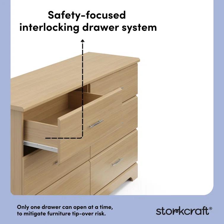 Brookside 6 Drawer Double Dresser