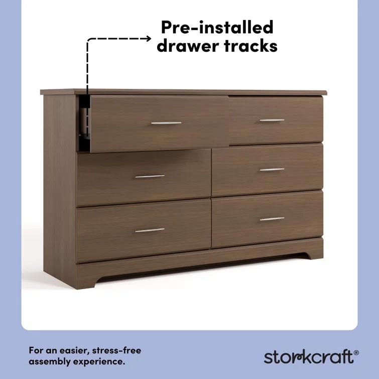 Brookside 6 Drawer Double Dresser