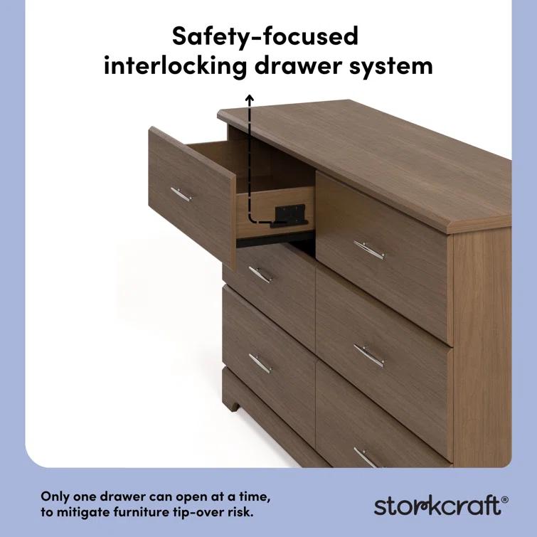 Brookside 6 Drawer Double Dresser