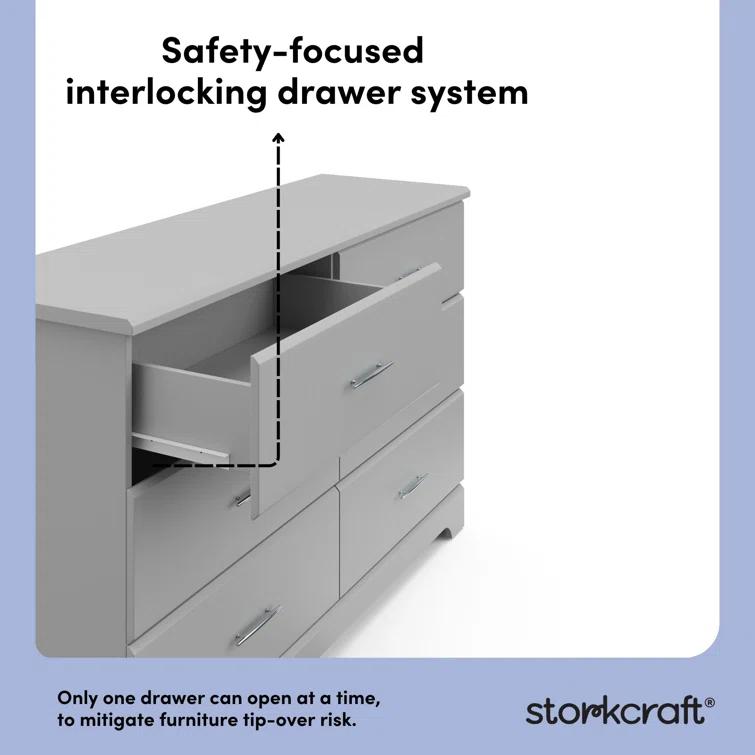 Brookside 6 Drawer Double Dresser