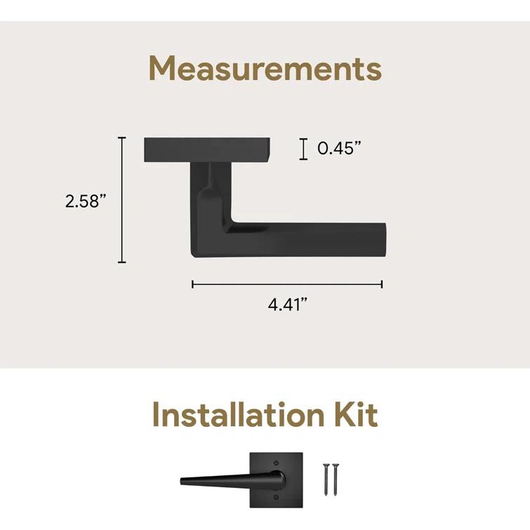 Mega Handles Schein Door Lever for Closet and French Doors I Non-Turning Screws Included