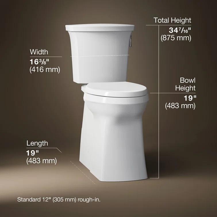 Corbelle™ 1.28 GPF Water Efficient Elongated Two-Piece toilet (Seat Not Included)