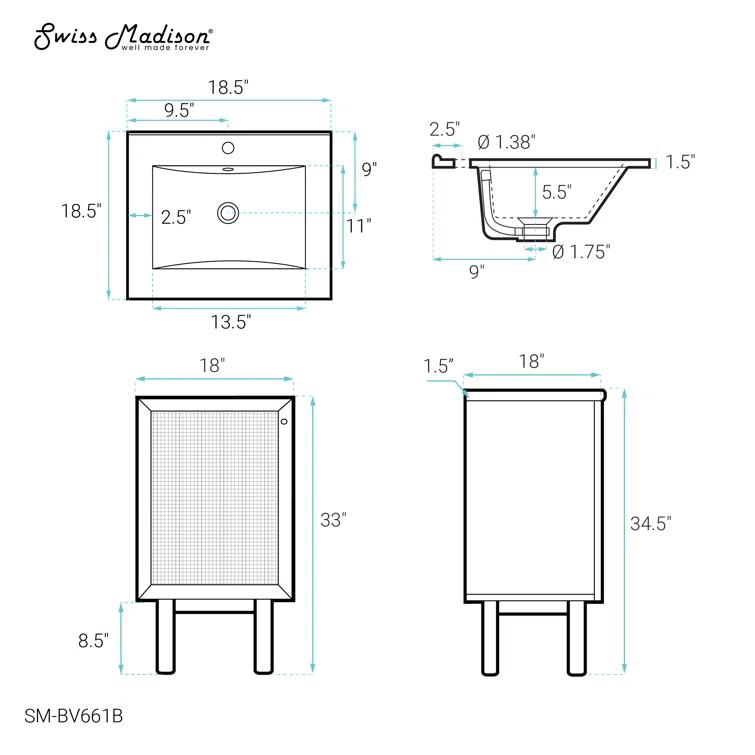 Classe 18" Bathroom Vanity