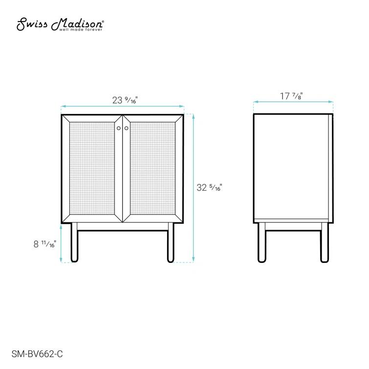 Classe 24" Bathroom Vanity In Dark Walnut Cabinet Only