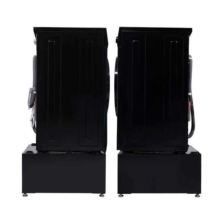 Equator Advanced Appliances All-in-one Washer Dryer Ventless FULLY BUILTIN 0-CLEARANCE 1.62cf/15lbs 110V 1400RPM with Pedestal EZ 4700 C + PDL 4455 Black