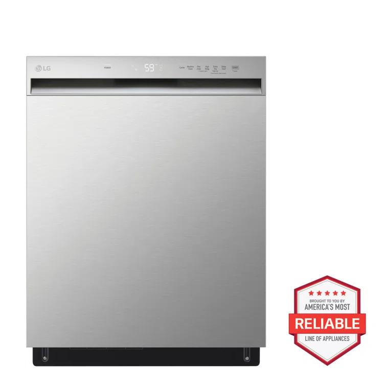 24-inch Wide QuadWash Front Control Dishwasher - Stainless Steel