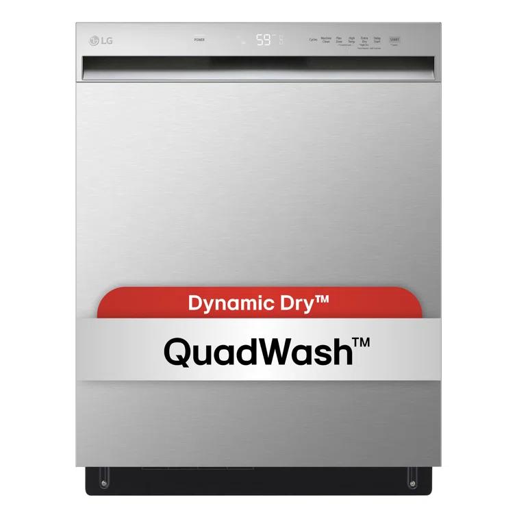 24-inch Wide QuadWash Front Control Dishwasher - Stainless Steel