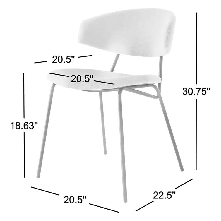 Sophia Upholstered Chair with Metal Frame