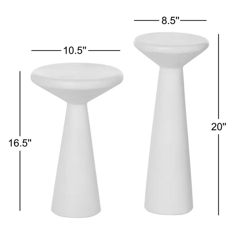 Raven Side Tables (Set of 2) - Cream