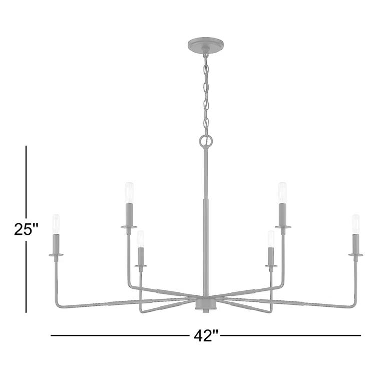 Alysa 6 - Light Dimmable Classic / Traditional Chandelier
