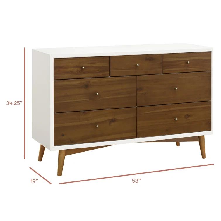 Palma 7 Drawer 53" W Double Dresser
