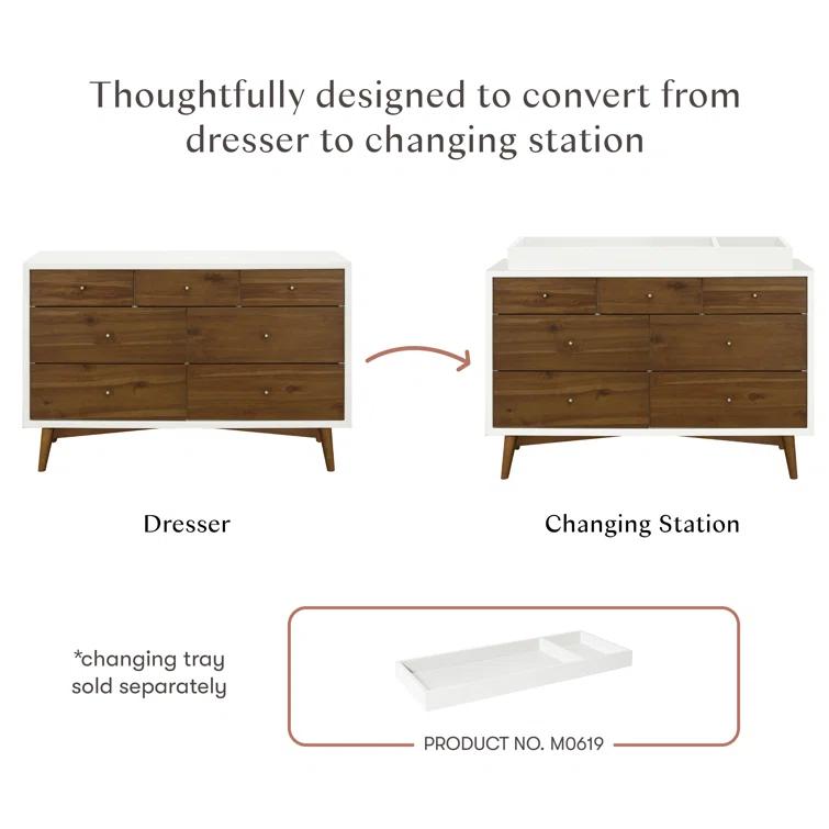 Palma 7 Drawer 53" W Double Dresser