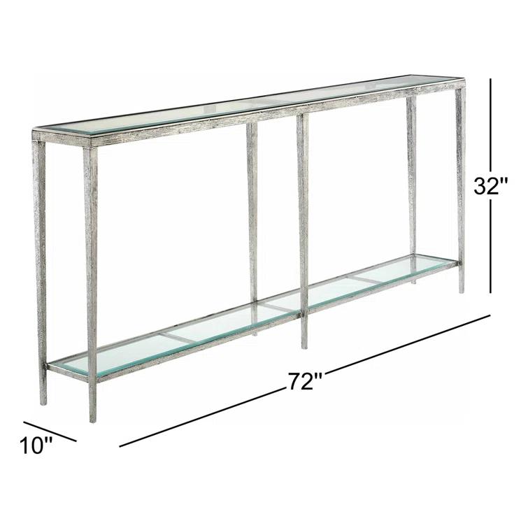 Maitland-Smith Jinx 72'' Glass Top Console Table