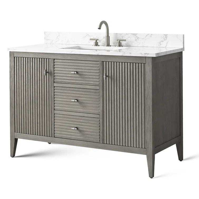 48'' Single Bathroom Vanity with Engineered Marble Top