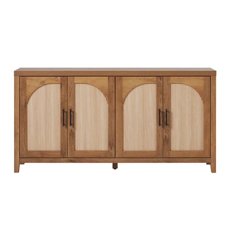 Eilisha Modern Reeded Sideboard with Arched Doors