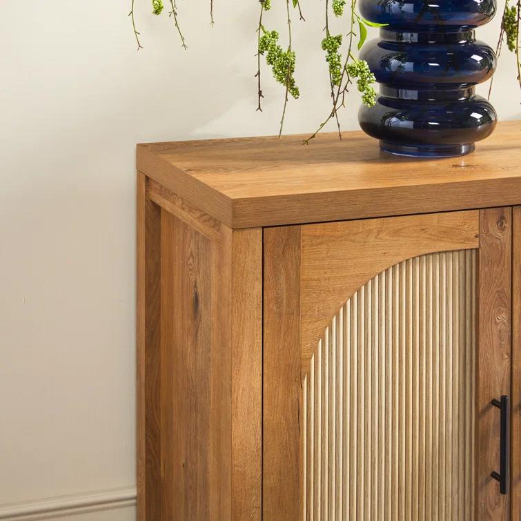 Eilisha Modern Reeded Sideboard with Arched Doors