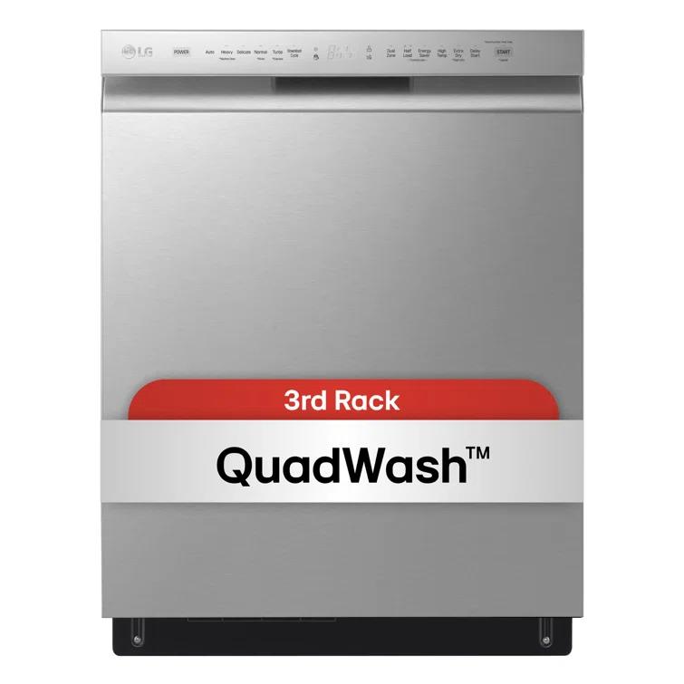 LG LG 24 in. PrintProof Stainless Steel Front Control Dishwasher with QuadWash, 3rd Rack & Dynamic Dry, 48 dBA LDFN4542S