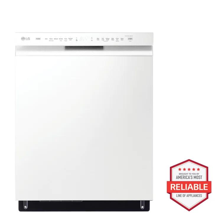 LG 24 in. PrintProof Stainless Steel Front Control Dishwasher with QuadWash, 3rd Rack & Dynamic Dry, 48 dBA