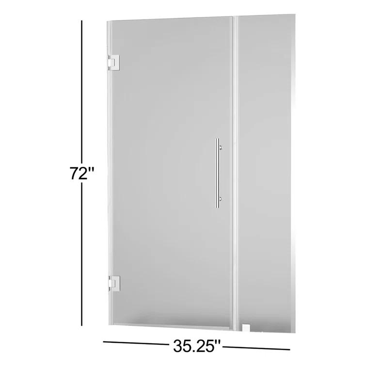 Belmore 35 x 72 Hinged Frameless Shower Door