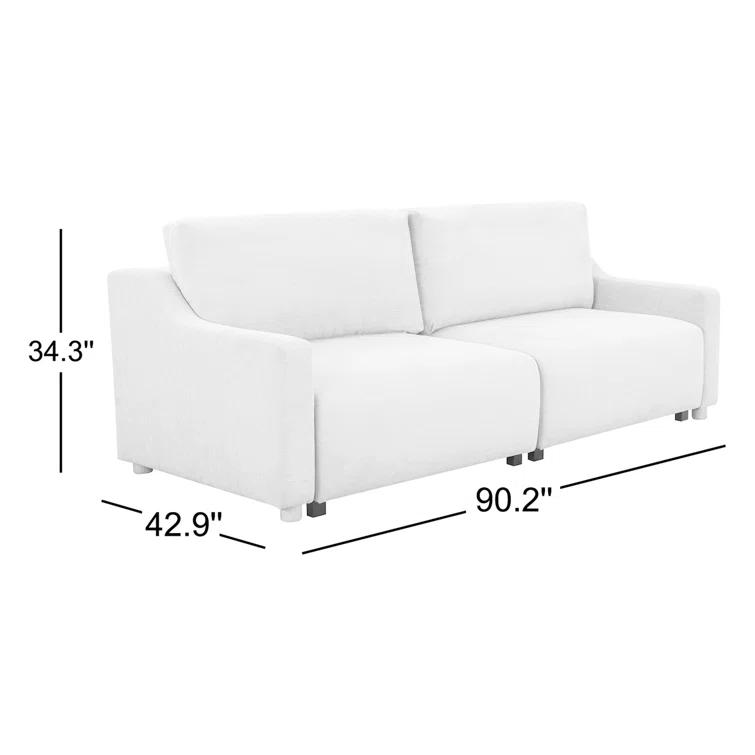 Serta Gabi 90.2" Upholstered Queen Size Convertible Sleeper Sofa