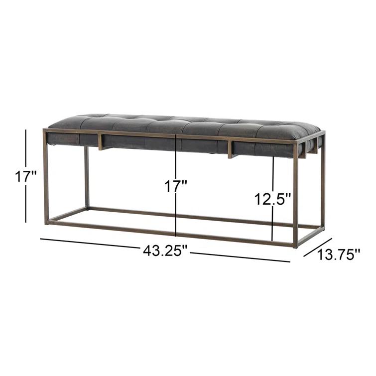 Jazelle Genuine Leather Bench