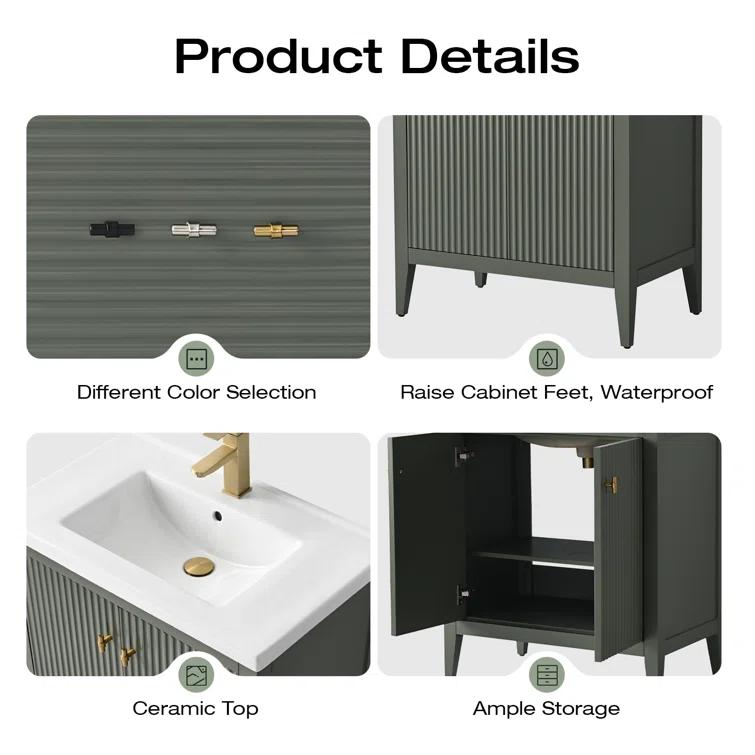 30" Single Bathroom Vanity Set
