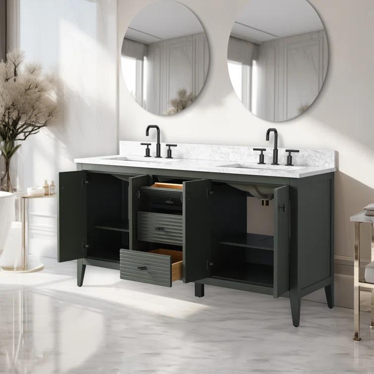 60" Double Bathroom Vanity Set