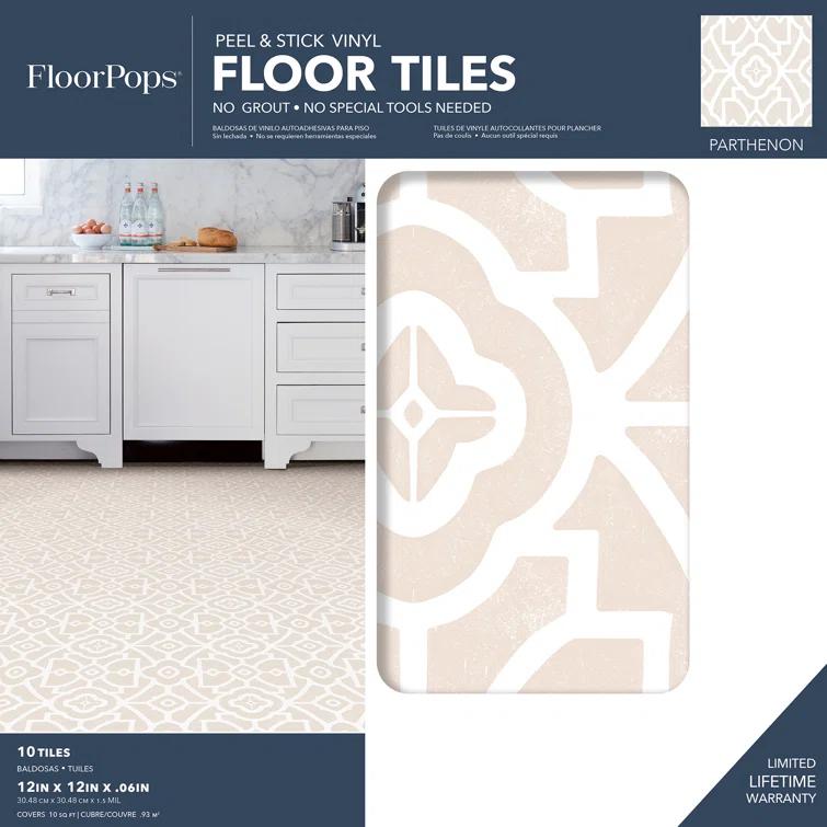 FloorPops 12" x 12" PVC Wall & Floor Tile