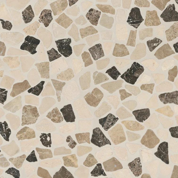 Ackland 12" x 12" Natural Stone Pebbles/Rocks Mosaic Floor & Wall Tile