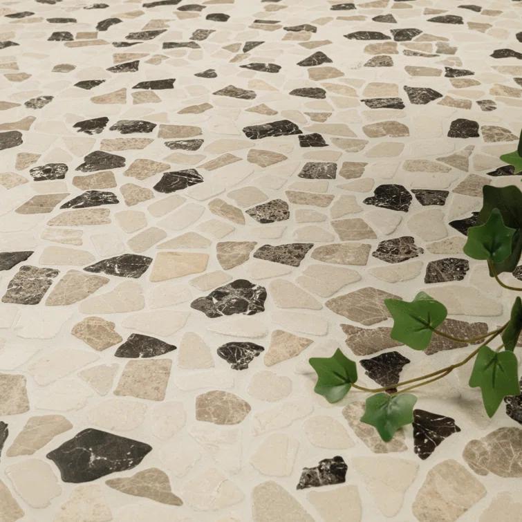 Ackland 12" x 12" Natural Stone Pebbles/Rocks Mosaic Floor & Wall Tile