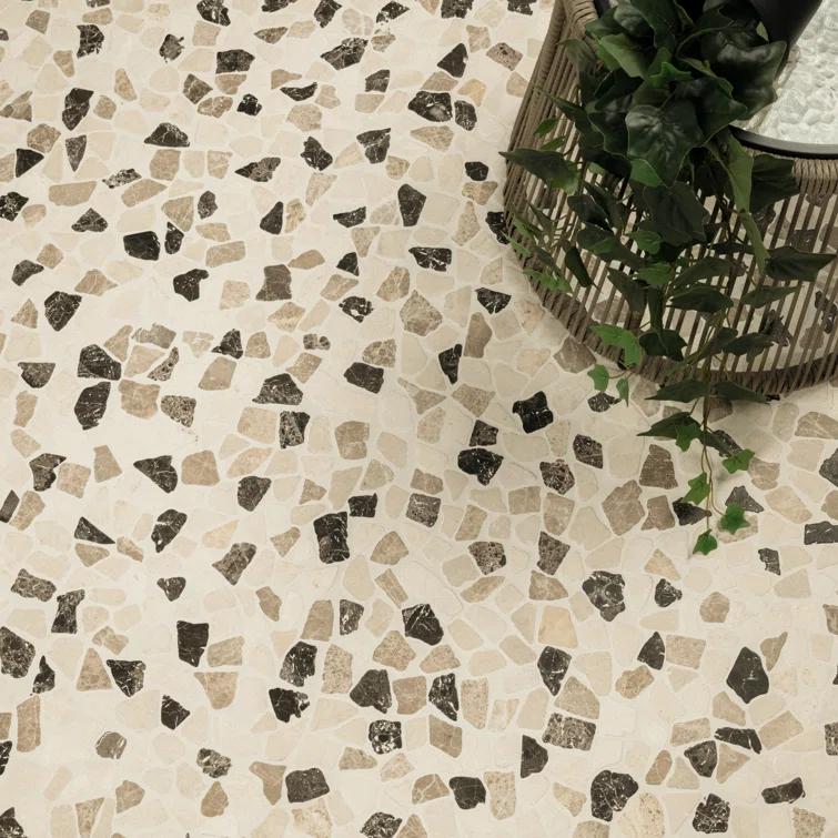 Ackland 12" x 12" Natural Stone Pebbles/Rocks Mosaic Floor & Wall Tile
