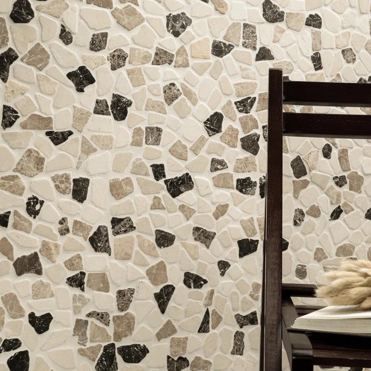 Ackland 12" x 12" Natural Stone Pebbles/Rocks Mosaic Floor & Wall Tile