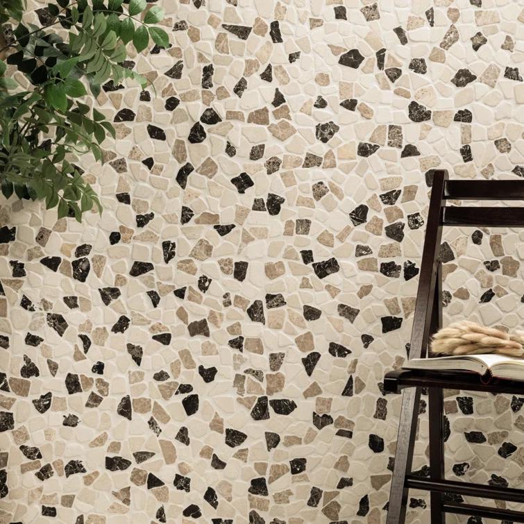 Ackland 12" x 12" Natural Stone Pebbles/Rocks Mosaic Floor & Wall Tile