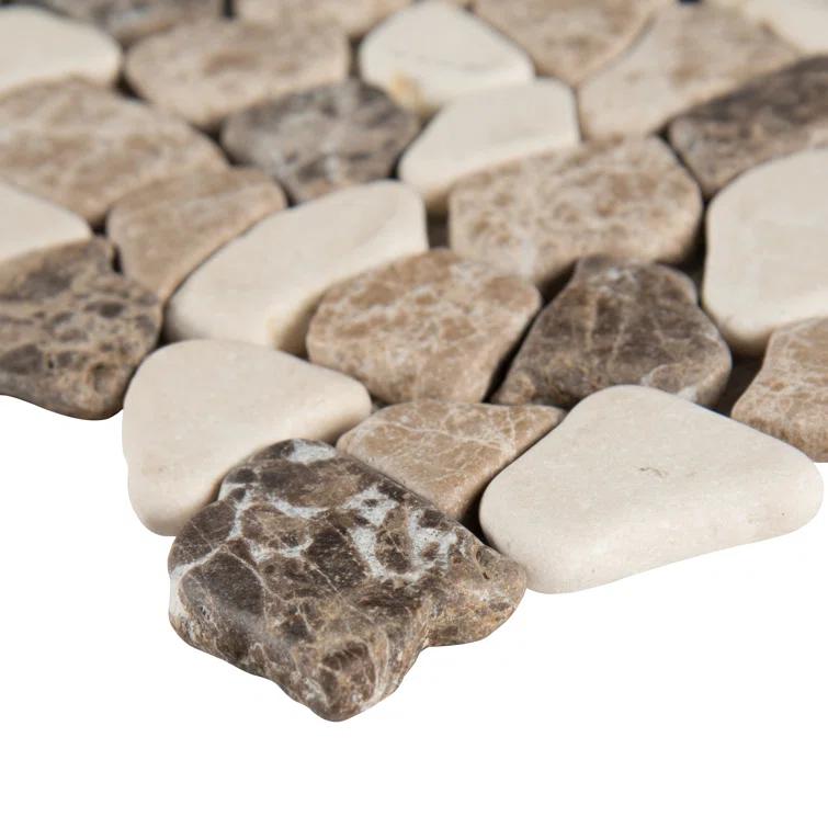 Ackland 12" x 12" Natural Stone Pebbles/Rocks Mosaic Floor & Wall Tile