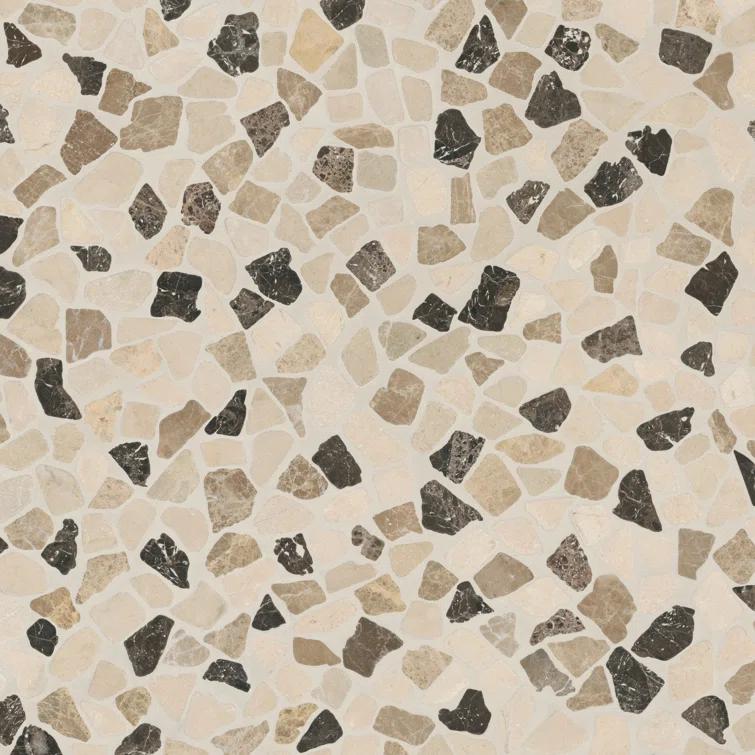Ackland 12" x 12" Natural Stone Pebbles/Rocks Mosaic Floor & Wall Tile