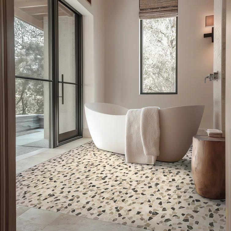 Ackland 12" x 12" Natural Stone Pebbles/Rocks Mosaic Floor & Wall Tile