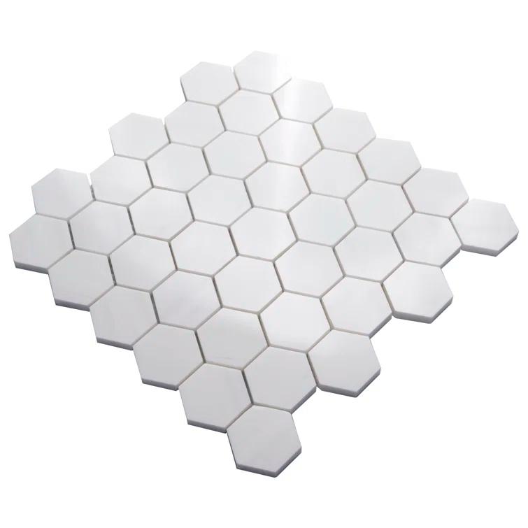 Bianco Dolomite 2" x 2" Marble Mosaic Tile in White