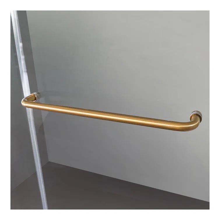 Dimorphos Frameless Sliding Glass Shower Doors with 3/8"(10mm) Clear Tempered Glass 11DD701957Q