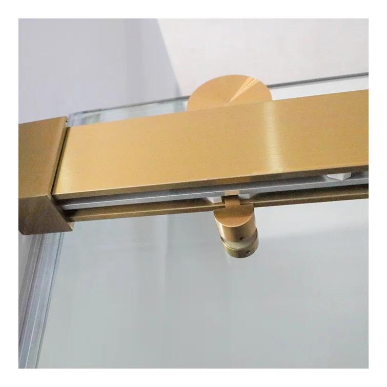 Dimorphos Frameless Sliding Glass Shower Doors with 3/8"(10mm) Clear Tempered Glass 11DD701957Q