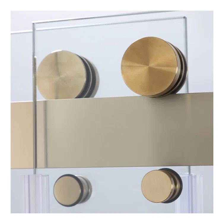 Dimorphos Frameless Sliding Glass Shower Doors with 3/8"(10mm) Clear Tempered Glass 11DD701957Q