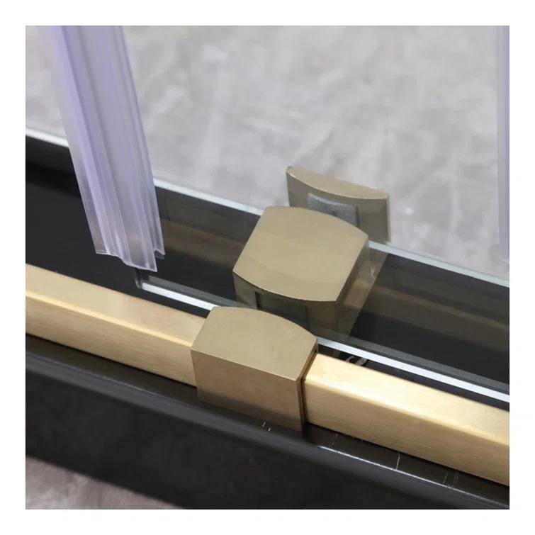 Dimorphos Frameless Sliding Glass Shower Doors with 3/8"(10mm) Clear Tempered Glass 11DD701957Q