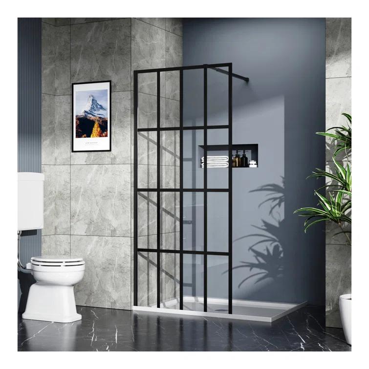 LIYU Goodyo 34" X 72" Shower Door Walk-in Black Finish LIYU-XX-W122346711