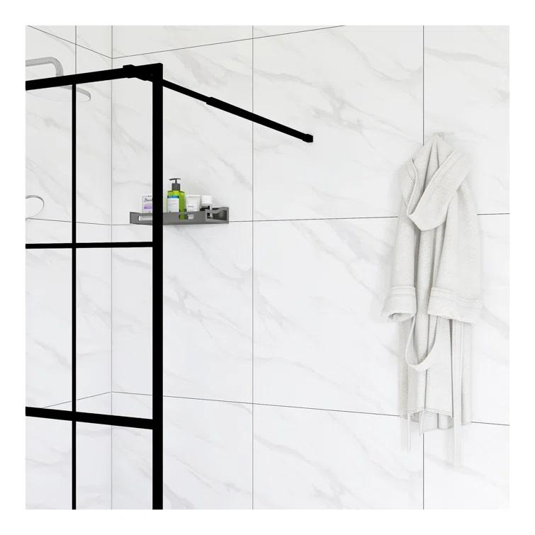 LIYU Goodyo 34" X 72" Shower Door Walk-in Black Finish LIYU-XX-W122346711