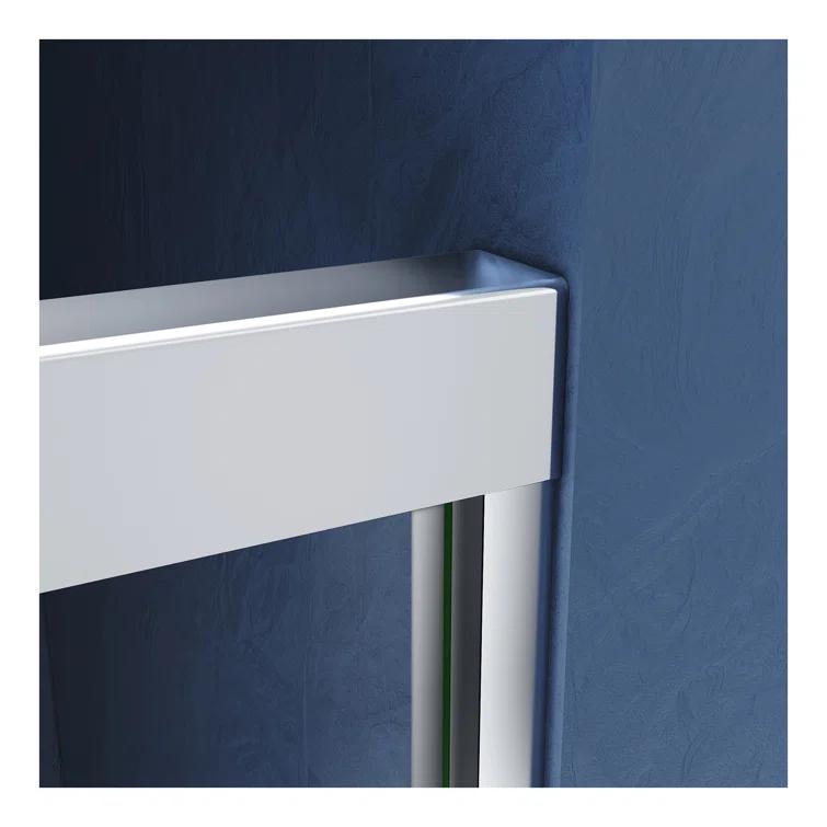 VODYXSEP Sliding Shower Glass Door 56-60 In. W X 72 In. H, Adjustable Semi Frameless Shower Door, Certified Thick Clear Clear Tempered Glass, 304 Stainless Steel Handles Y4VO-W2269P144322