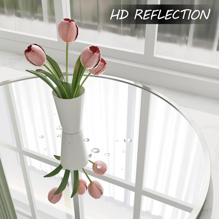 Amara Round High Quality Aluminum Alloy Framed French Cleat Mounted Wall Decor Bathroom Vanity Mirror with 5-Year Warranty